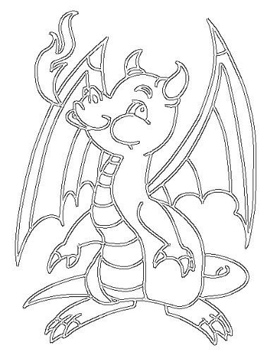 Трафареты драконов