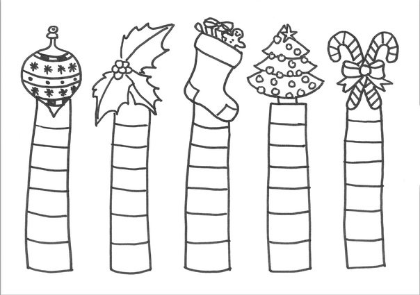 Новогодние закладки для детей