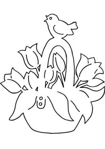 Весенние трафареты на окна