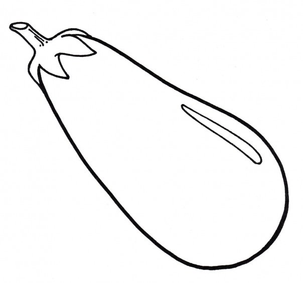 Баклажан раскраска для детей