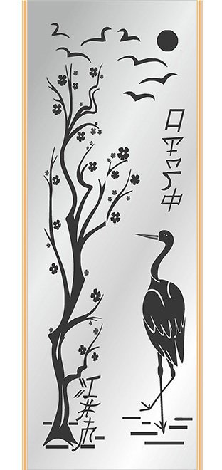 Японские трафареты для стен