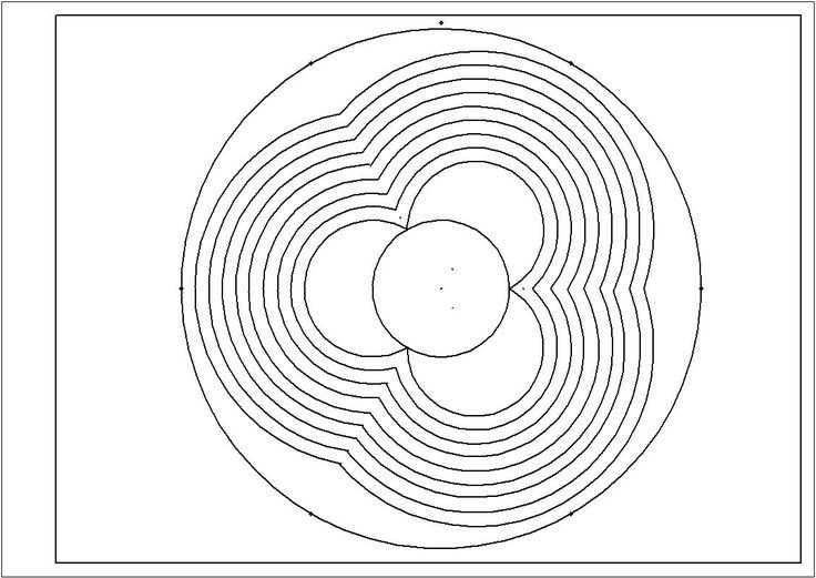 Трафарет тарелки для выпиливания