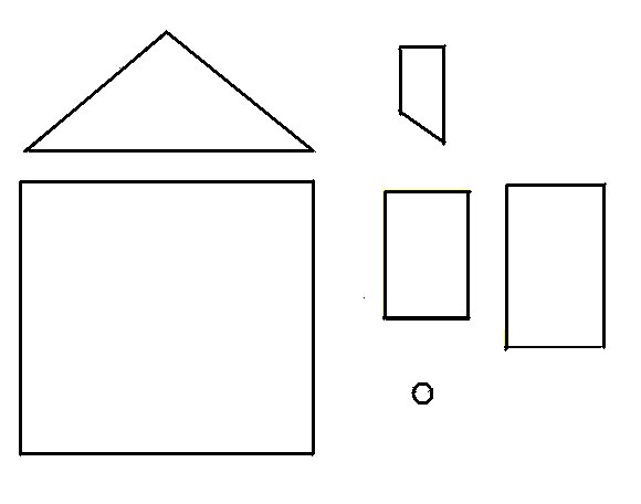 Трафарет домика для аппликации