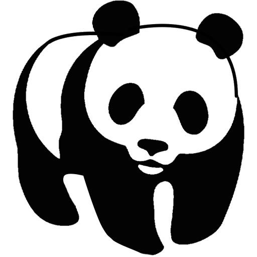 Панда трафарет для рисования