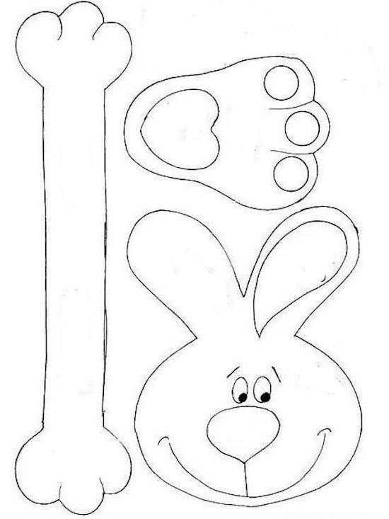 Трафарет зайчика