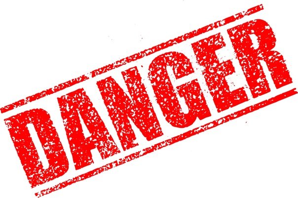 Опасность надпись