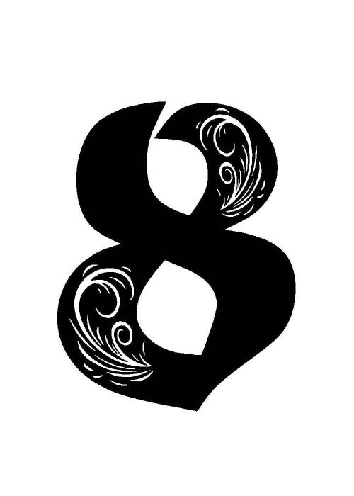 Трафарет восьмерки