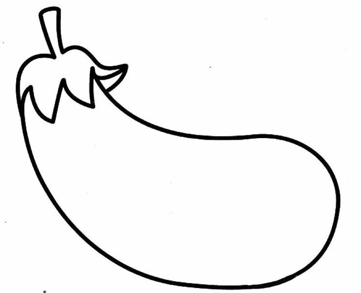 Раскраска для малышей баклажан