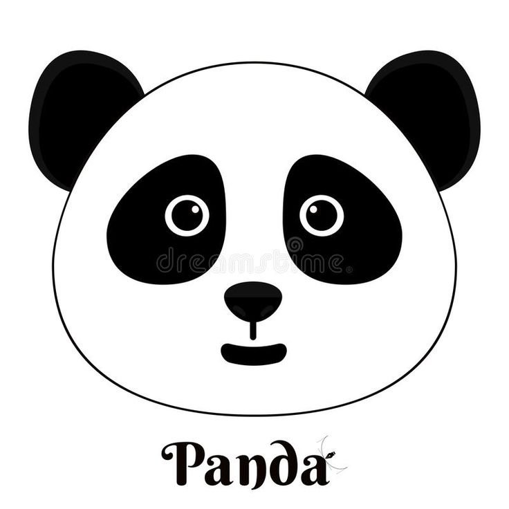 Мордочка панды из фетра