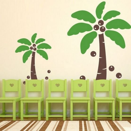 Трафарет Пальма для стен под покраску