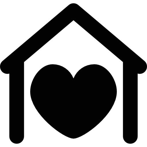 Домик с сердечком вектор