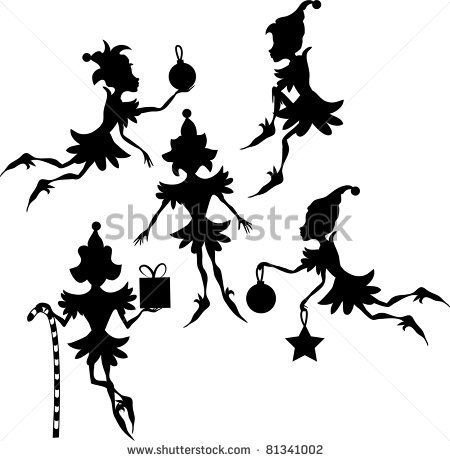 Трафарет феи на окно