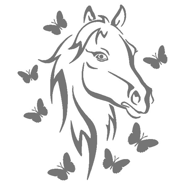 Трафарет лошади