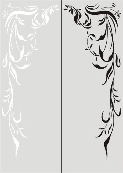 Узоры пескоструй на зеркале