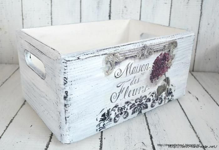 Состаривание деревянного ящика