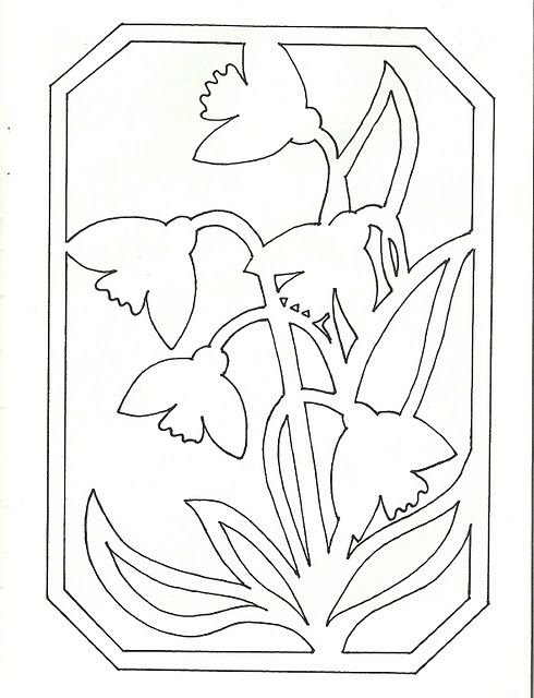 Трафареты весенних цветов для окон