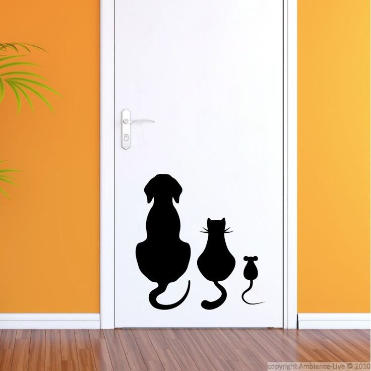 Декоративные наклейки на стену кошки