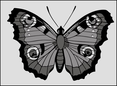 Бабочки в интерьере трафарет