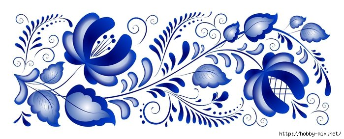 Гжельская роспись узоры Гжель