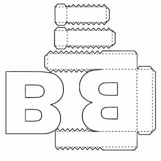 Буквы объемные шаблон