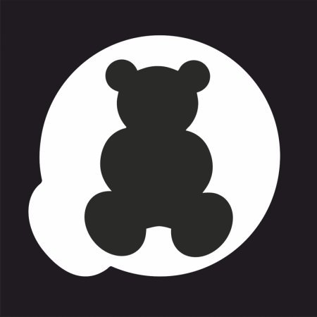 Трафарет медведя