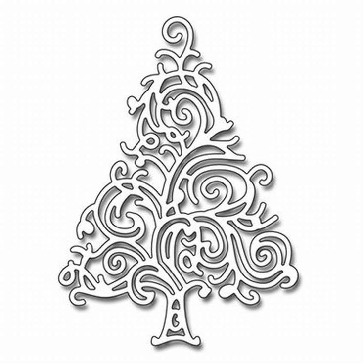 Елочки ажурные для вырезания