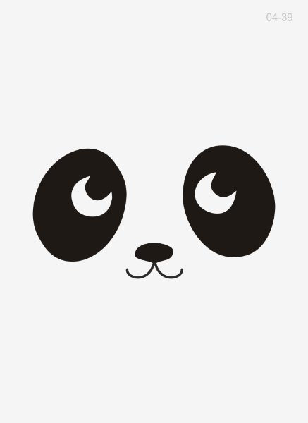 Морда панды рисунок