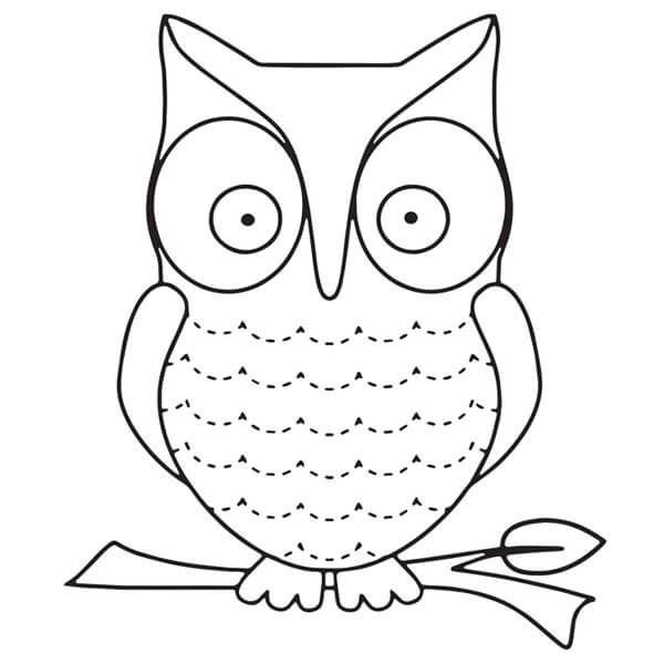 Трафарет Совы для аппликации