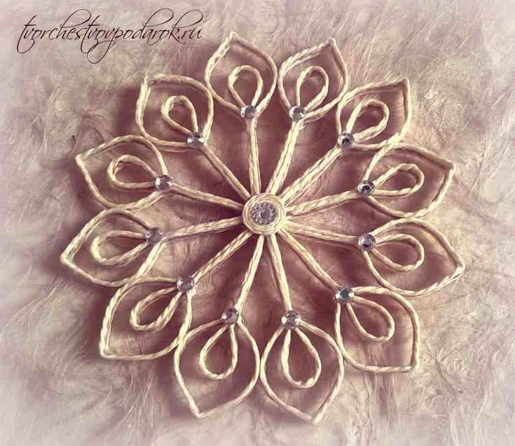 Джутовая филигрань украшения