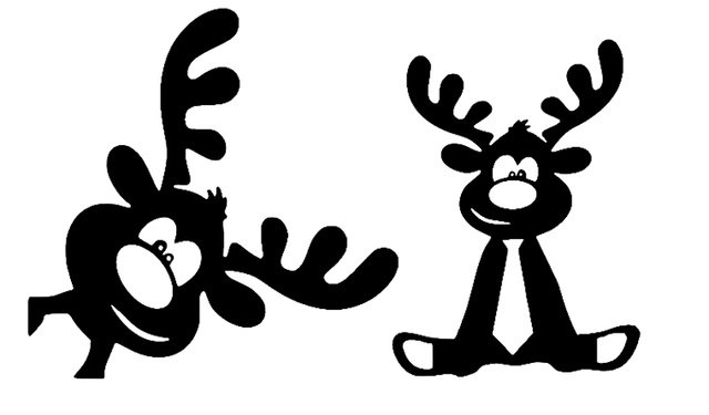 смешной олень на окно