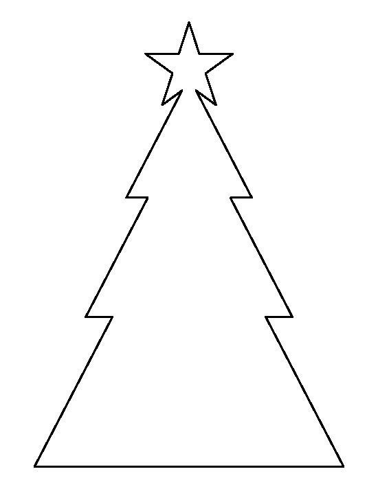 Трафарет елки для вырезания