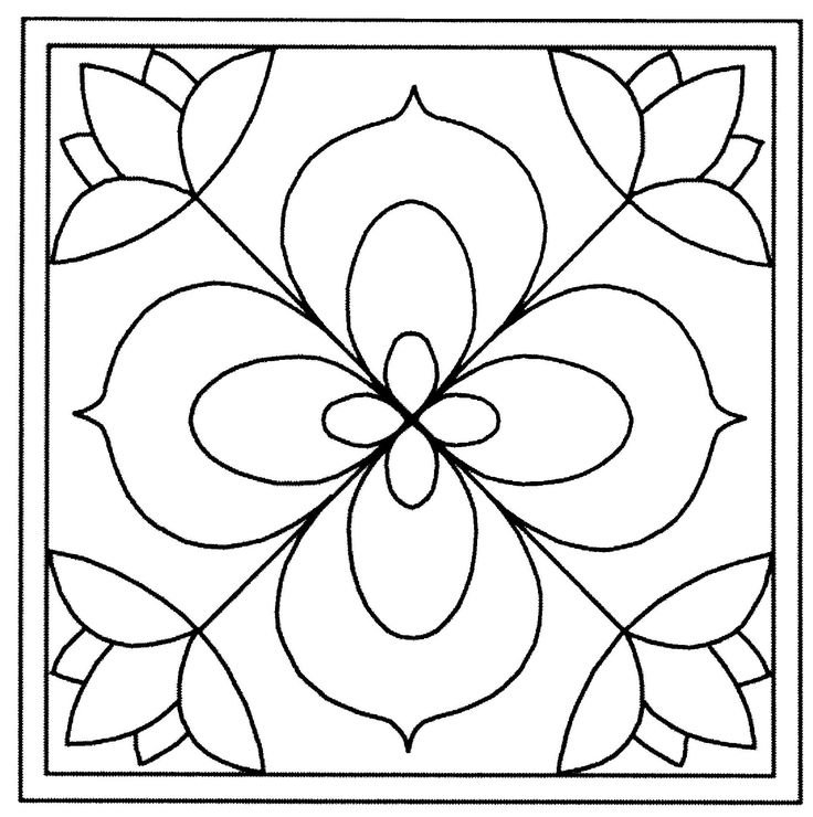 Орнамент в квадрате для детей