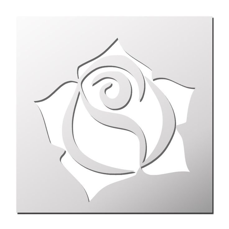 Трафарет розы для вырезания