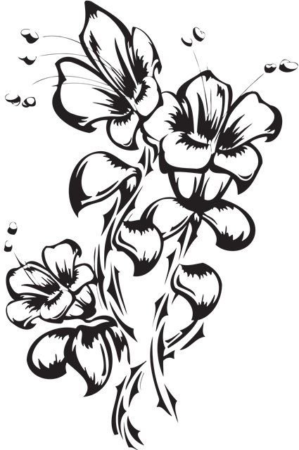 Трафарет "цветы"