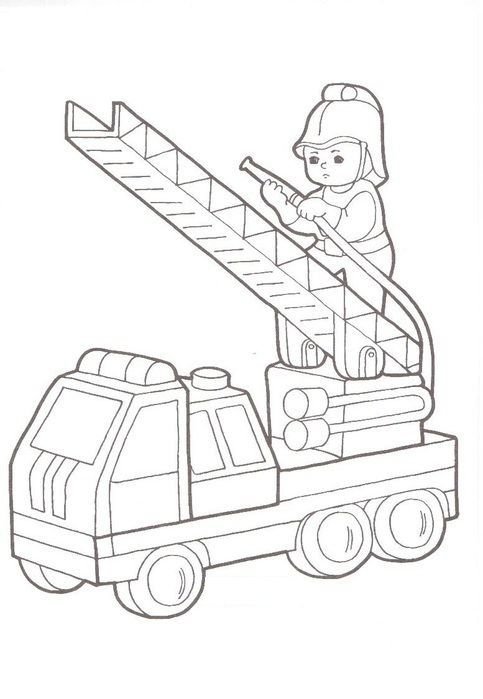Профессия пожарный раскраски для детей