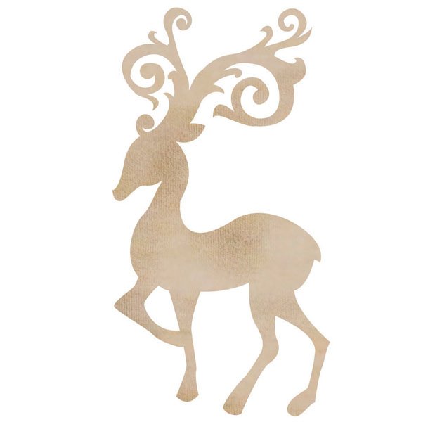 Трафарет оленя из фанеры