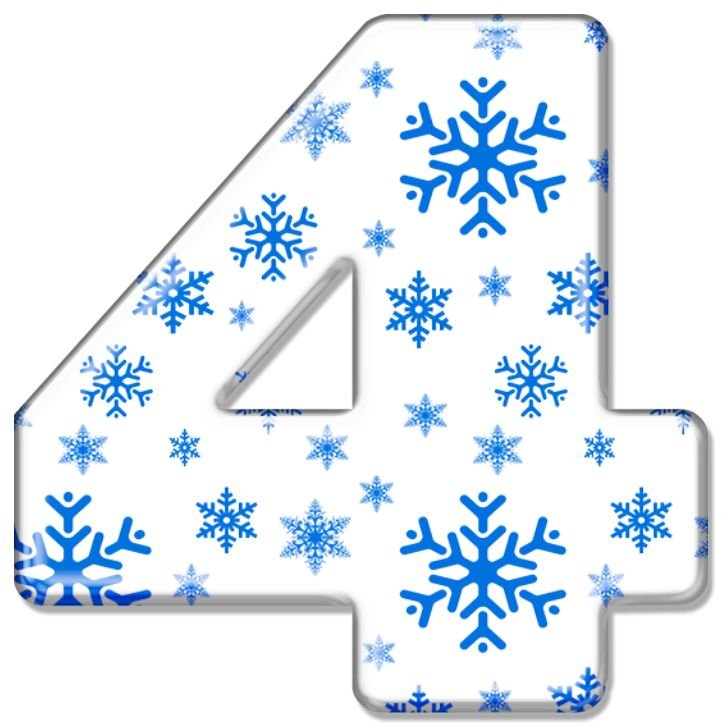 Снежинки с цифрами