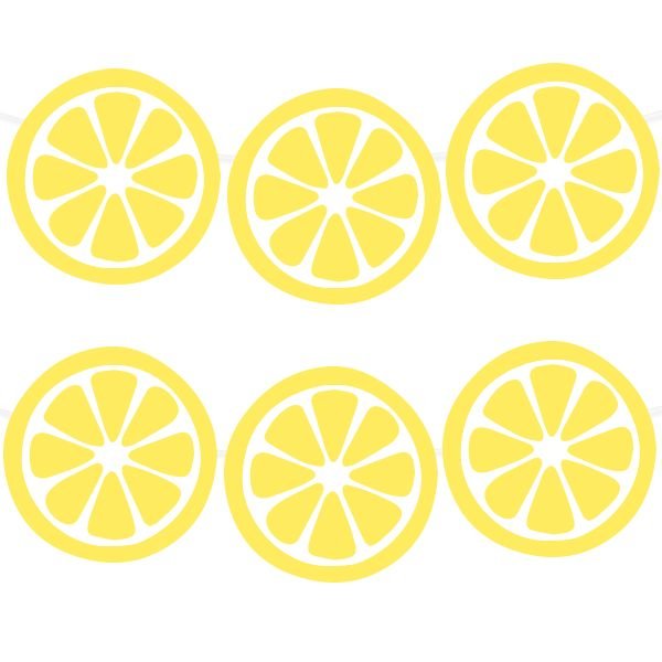 Лимончик дольки для печати