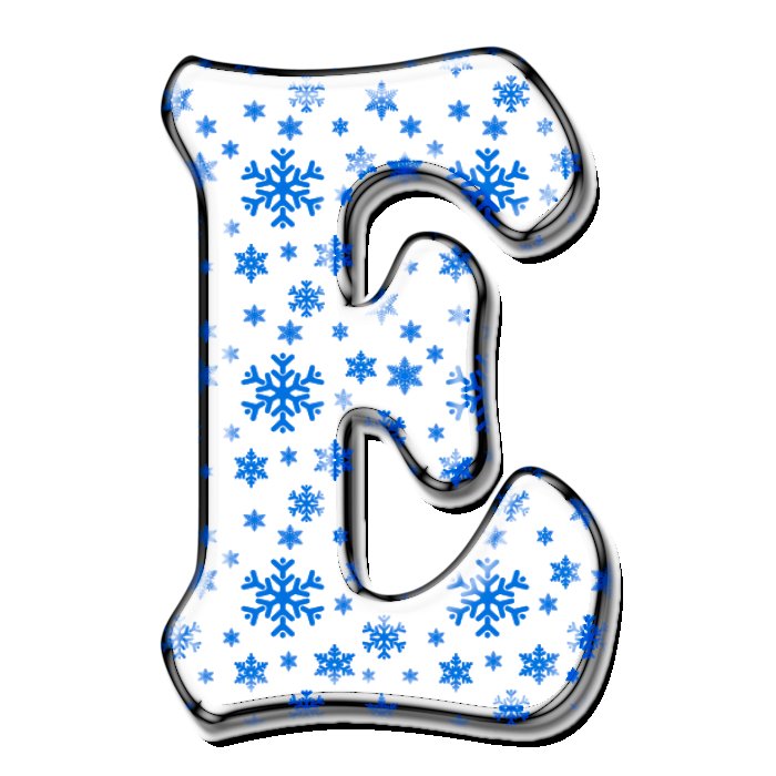 Снежинки с буквами