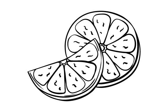 Долька лимона рисунок карандашом