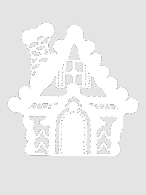 Вытынанки домики новогодние