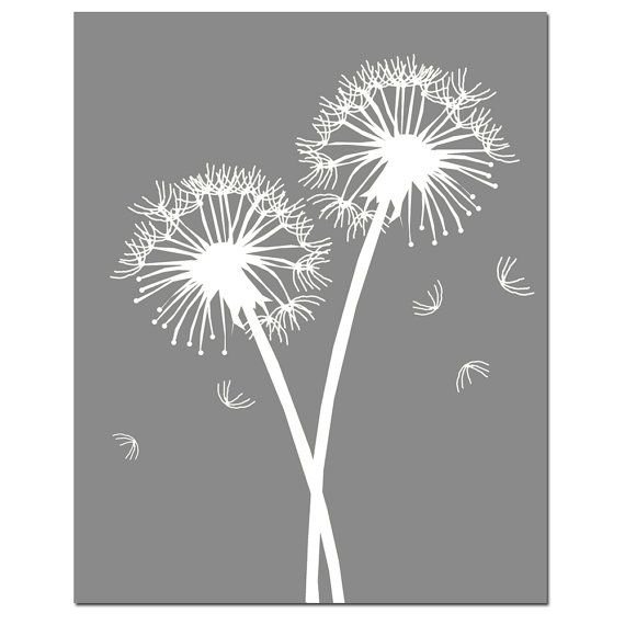 Трафарет одуванчика для рисования