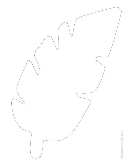 Трафарет листочка брошь