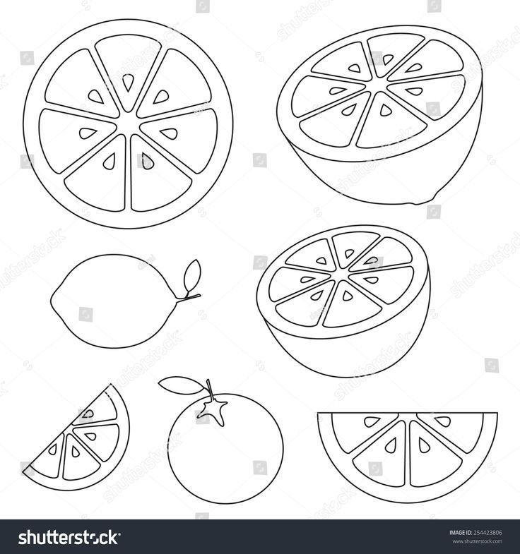 Трафарет долька лимона