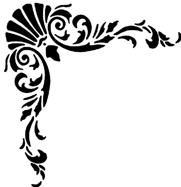 Уголки трафареты для декора