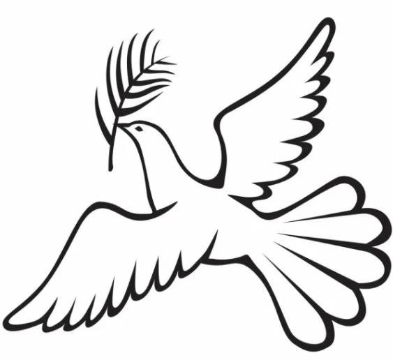 Голубь трафарет