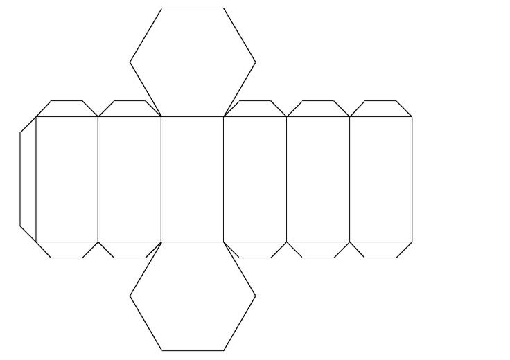 6 Угольная Призма развертка
