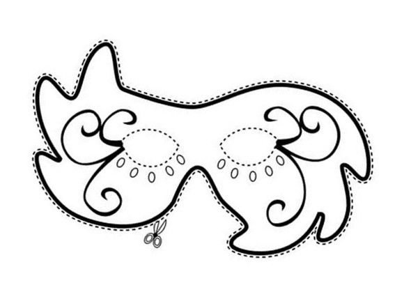 Маска трафарет для детей