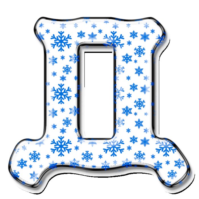 Снежинки с буквами