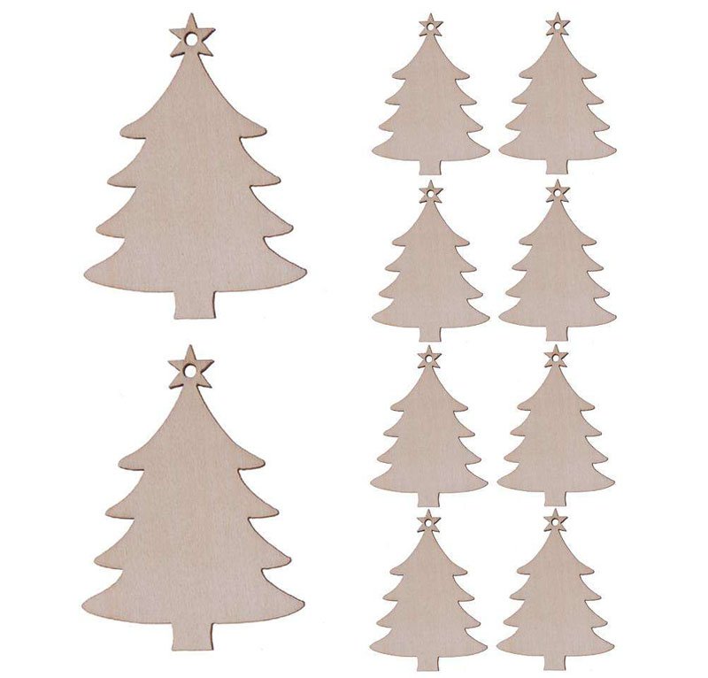 Трафарет "ёлочка в гирляндах"